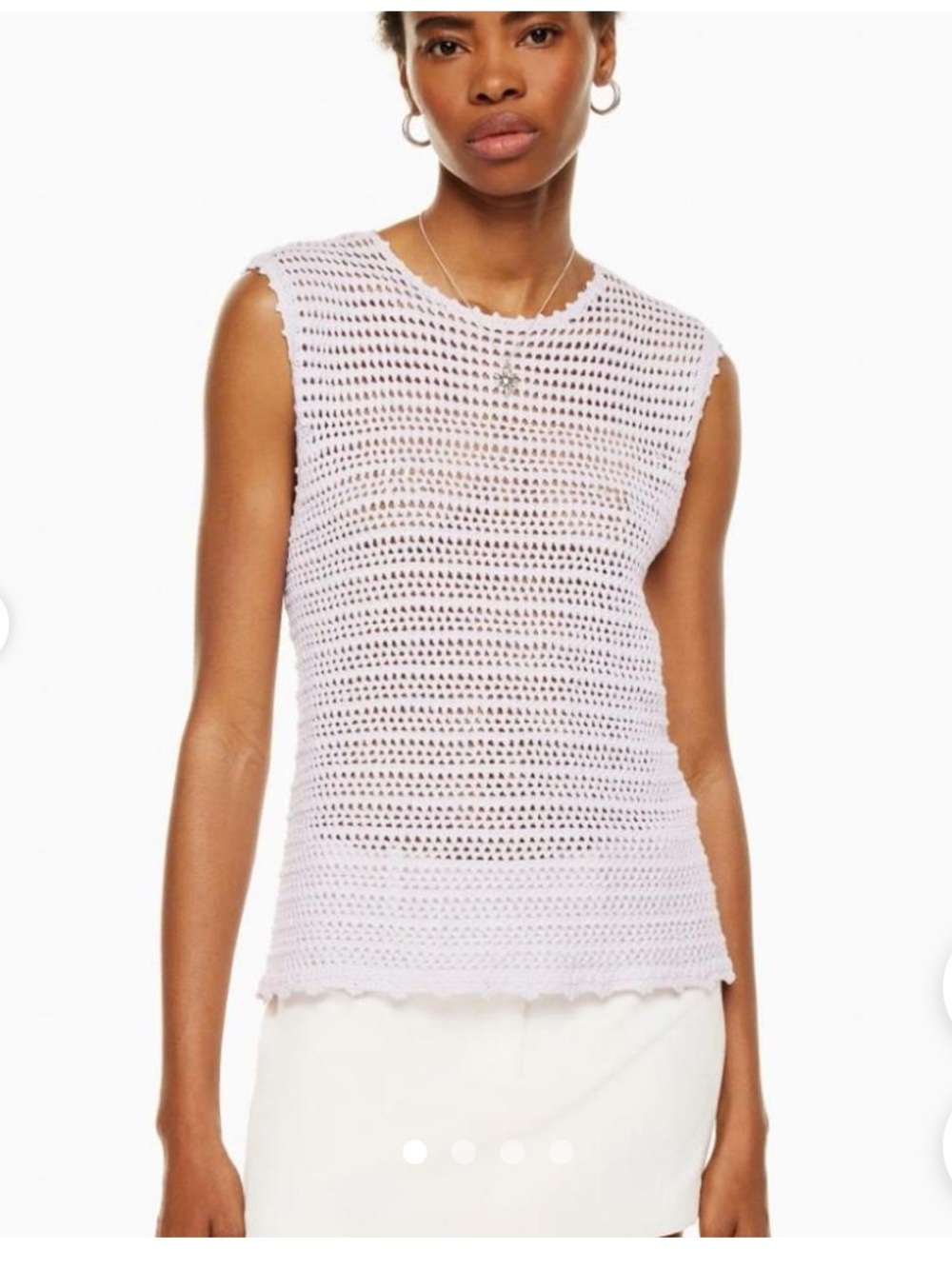 Aritzia Lavender Crochet Swim Cover-Up Tank